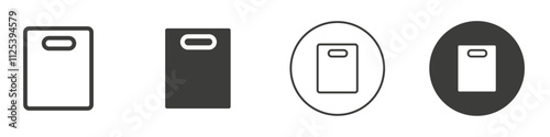 Cutting board icon Simple outline vector logo