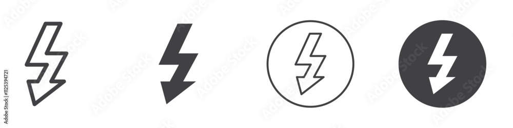 Electricity icon Simple outline vector logo Electricity icon Simple outline vector logo