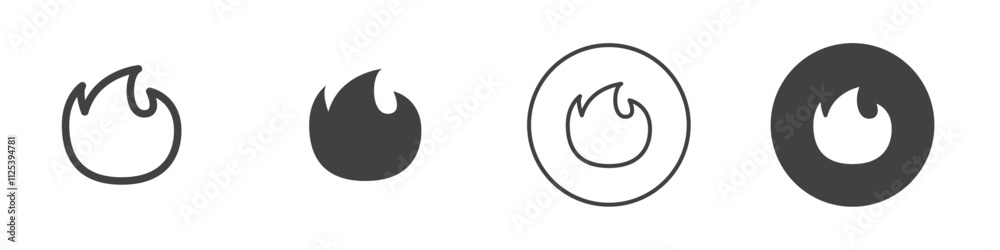 fire icon Simple outline vector logo fire icon Simple outline vector logo