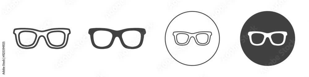 Glasses icon Simple outline vector logo Glasses icon Simple outline vector logo