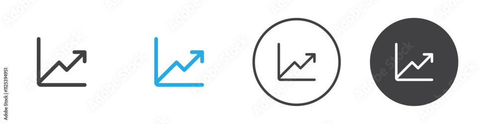 Graph icon Simple outline vector logo Graph icon Simple outline vector logo