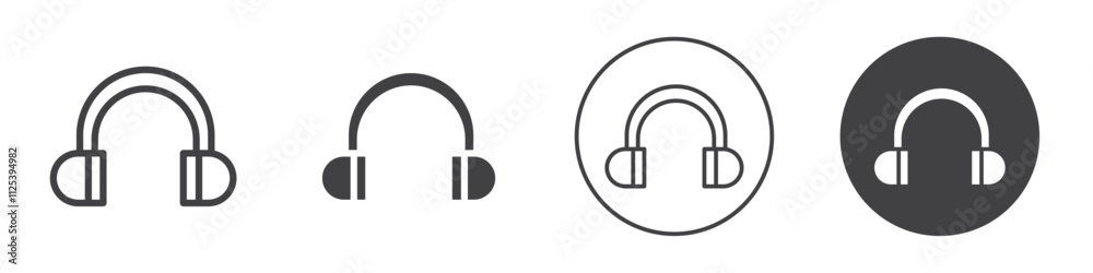 Headphone icon Simple outline vector logo Headphone icon Simple outline vector logo