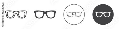 Glasses icon Simple outline vector logo