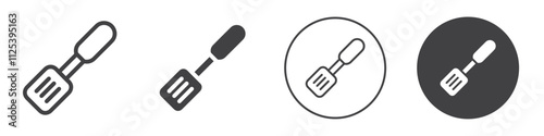 Kitchen spatula icon Simple outline vector logo