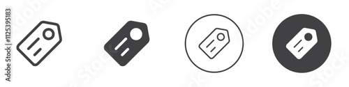 Label icon Simple outline vector logo