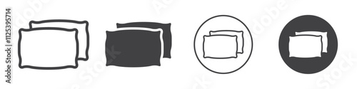Pillow icon Simple outline vector logo