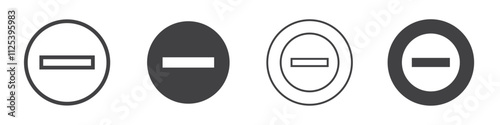 Remove icon Simple outline vector logo