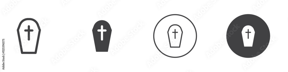 Tombstone icon Simple outline vector logo Tombstone icon Simple outline vector logo