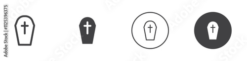 Tombstone icon Simple outline vector logo