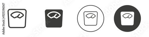 Weight scale icon Simple outline vector logo