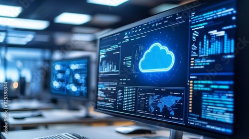 Wallpaper Mural Efficient cloud computing performance monitoring across multiple digital displays in the IT department. Torontodigital.ca