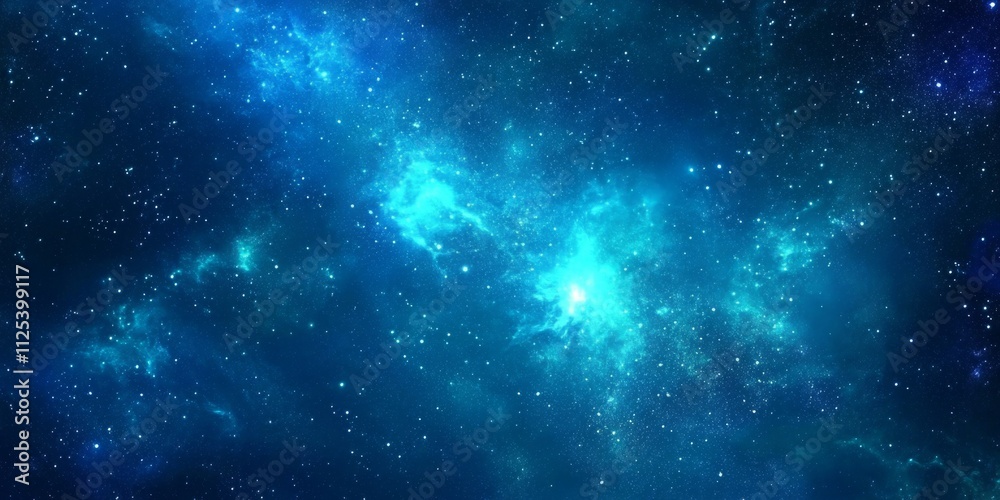 Naklejka premium Captivating Patterns and Light Elements in Abstract Blue Art