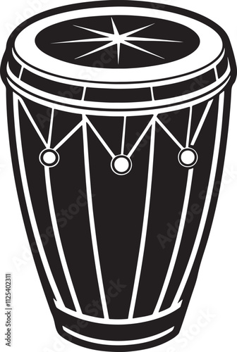 conga musical instrument with a white background