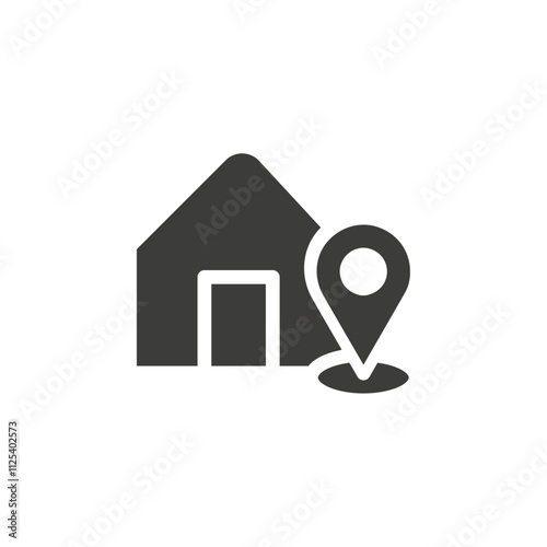 address icon Vector logo outline