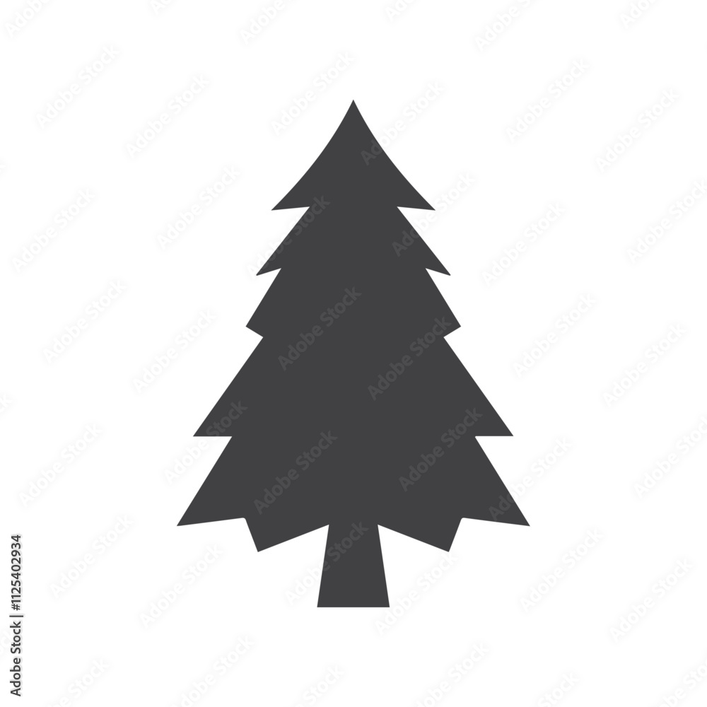 christmas tree icon Vector logo outline christmas tree icon Vector logo outline