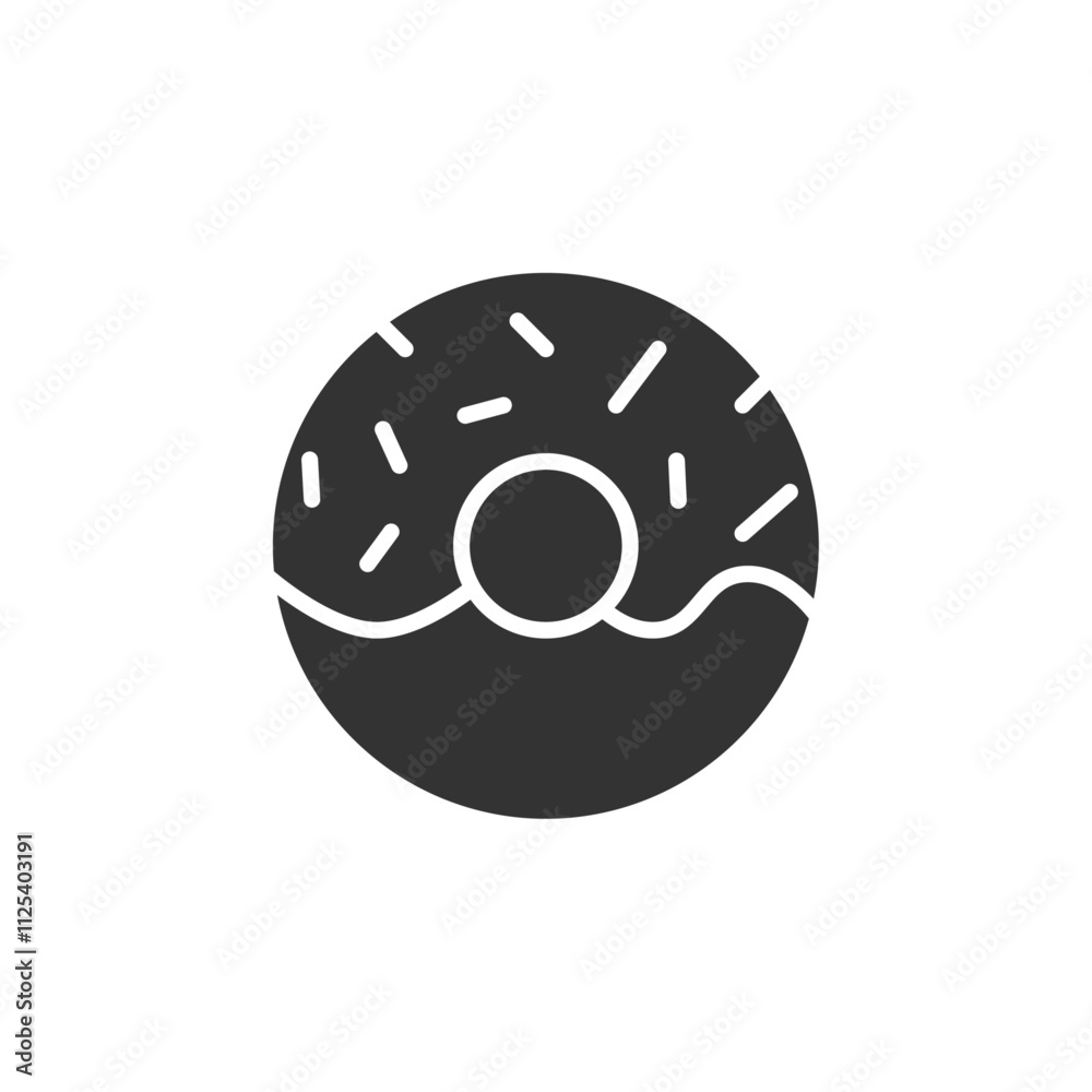 Donut icon Vector logo outline Donut icon Vector logo outline