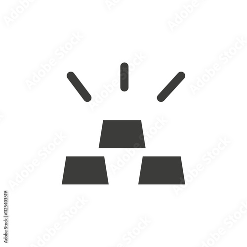 Gold bars icon Vector logo outline