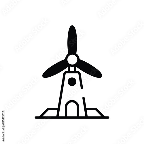 Windmill vector icon