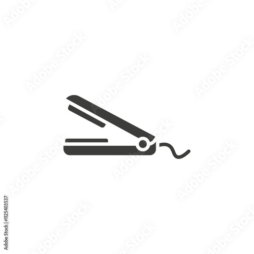 Hair straightener icon Vector logo outline
