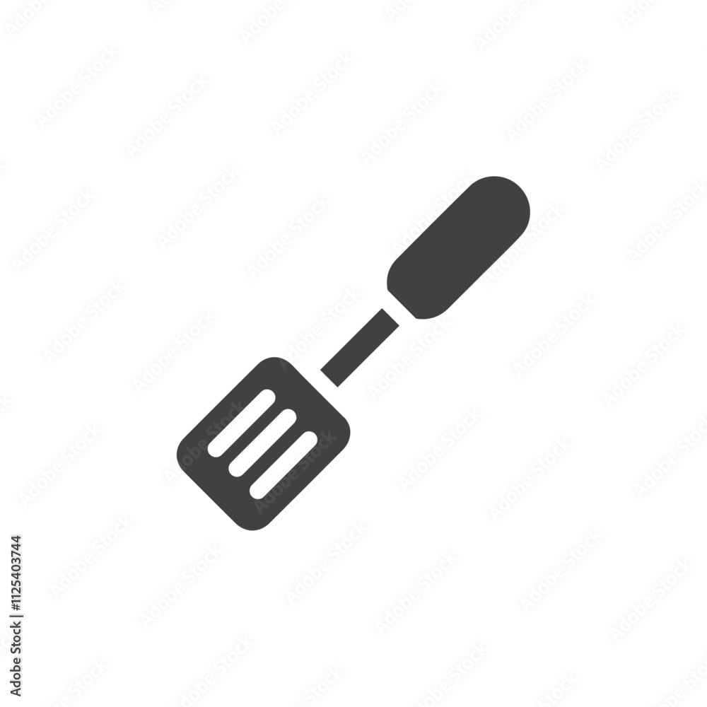 Kitchen spatula icon Vector logo outline Kitchen spatula icon Vector logo outline