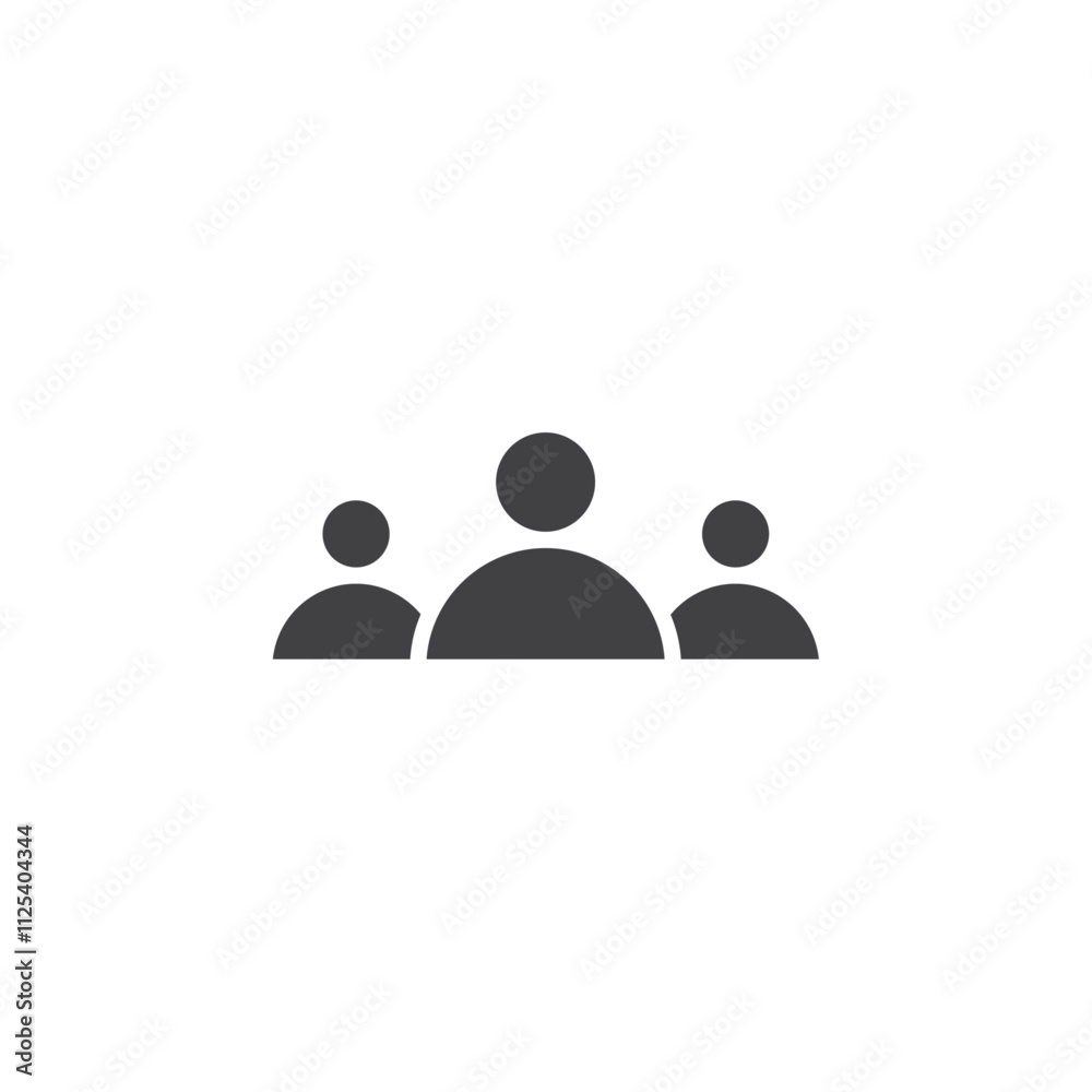 people communuity icon Vector logo outline people communuity icon Vector logo outline