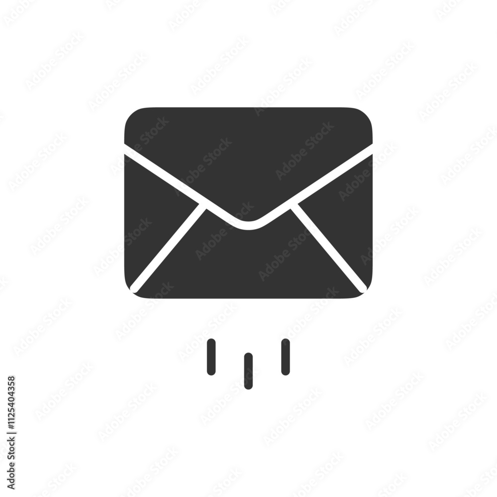 Outgoing mail icon Vector logo outline Outgoing mail icon Vector logo outline