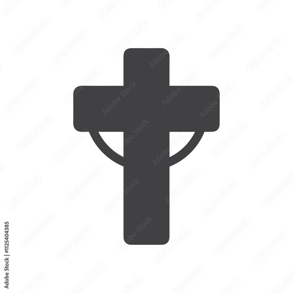 Religion cross icon Vector logo outline Religion cross icon Vector logo outline