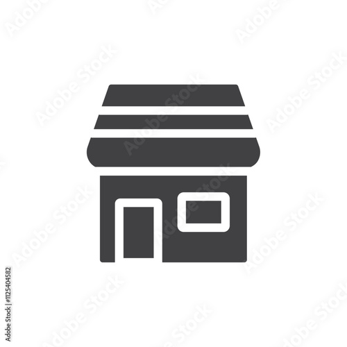 Shop marketplace icon Vector logo outline
