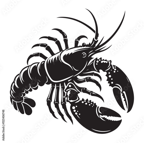 Lobster Silhouette vector illustration