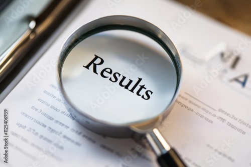 Wallpaper Mural magnifying glass over the text " Results" , illustrating focus on Results Torontodigital.ca