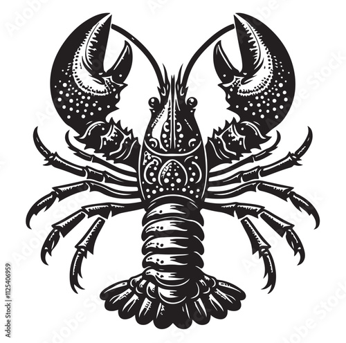 Lobster Silhouette vector illustration
