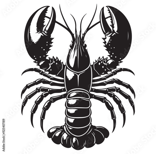 Lobster Silhouette vector illustration