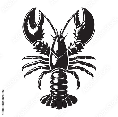 Lobster Silhouette vector illustration