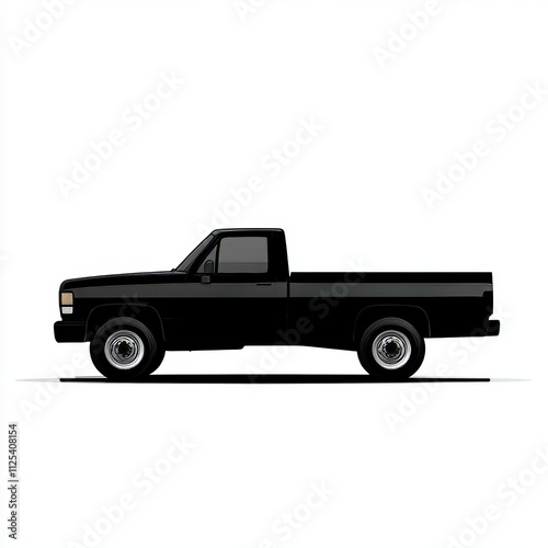 Illustration of a pickup truck silhouette, isolated against a white backdrop.