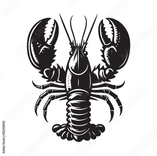 Lobster Silhouette vector illustration