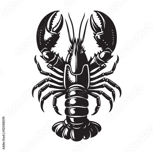 Lobster Silhouette vector illustration