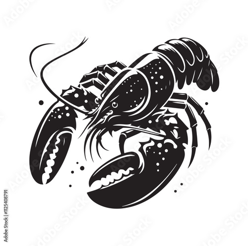 Lobster Silhouette vector illustration