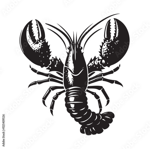 Lobster Silhouette vector illustration