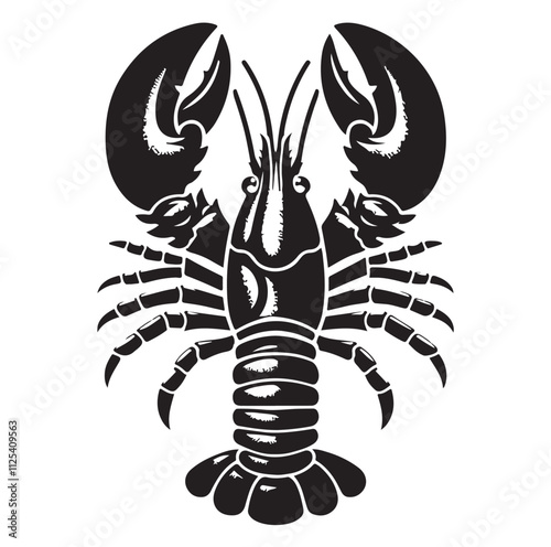 Lobster Silhouette vector illustration