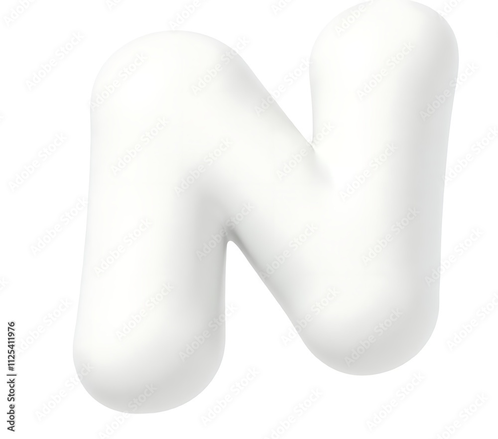 A 3D white bubble font featuring the letter N from the English alphabet in PNG image format._00001_ A 3D white bubble font featuring the letter N from the English alphabet in PNG image format._00001_