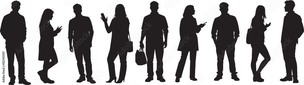 silhouettes business people isolated on a white background, a silhouette of a group of people silhouettes business people isolated on a white background, a silhouette of a group of people