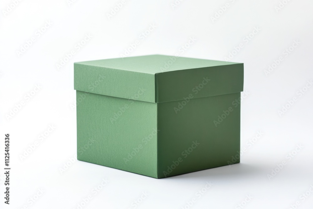 Fototapeta premium Isolated Green Container on White Background - Perfect for Packer or Storage Needs
