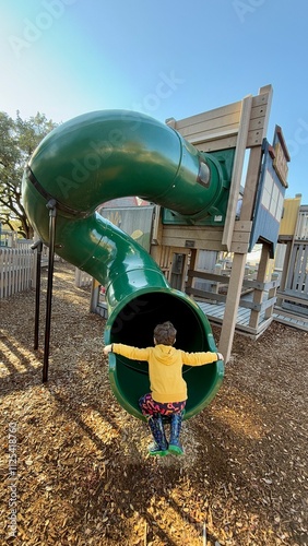 Tillery Park - offers a large playground with a merry-go-round, picnic areas, and a field. Fort Worth, Texas, USA photo