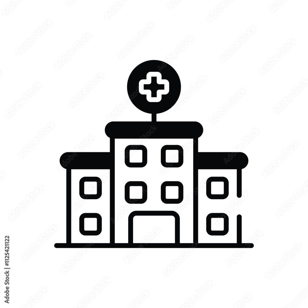 Hospital vector icon Hospital vector icon