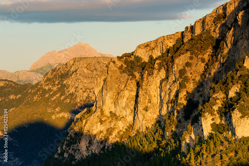 Cingles de Son Rullan and Puig Major (1436m.). Sierra de Tramuntana.Mallorca. Balearic Islands. Spain. photo