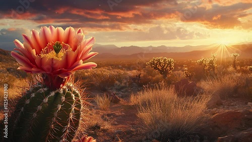 cactus at sunset