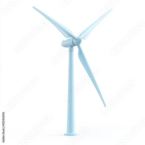 Small wind turbine isolated on white.