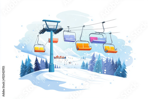 Ski lift at the ski resort