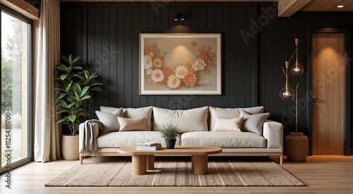Cozy Living Room with Rustic Modern Decor