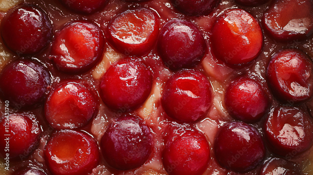 Plum and ginger upside-down cake. Plum and ginger upside-down cake.